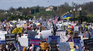 No Kings protests draw large crowds to rally against Donald Trump