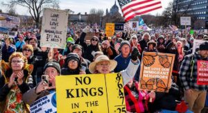 No Kings protests draw large crowds to rally against Donald Trump