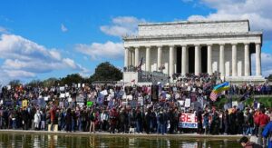 No Kings protests draw large crowds to rally against Donald Trump