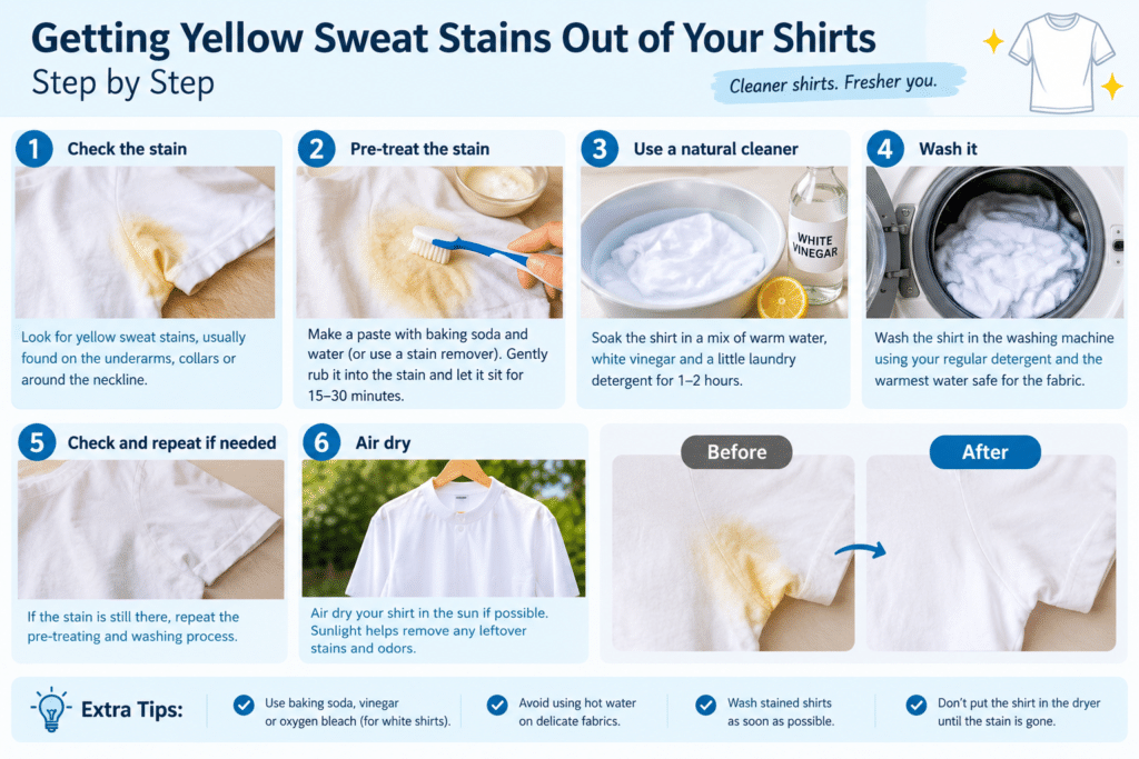 how to remove sweat stains